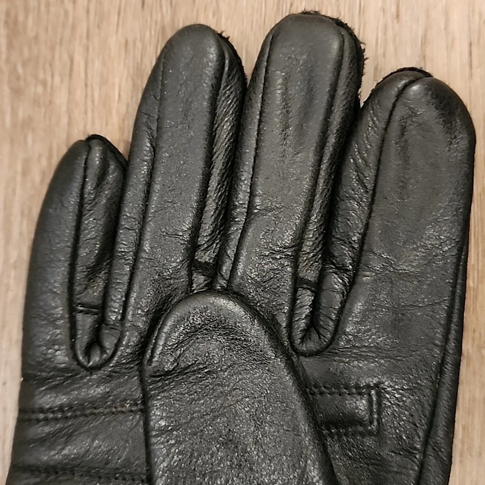 Harley-Davidson Gloves Black Leather Padded Motorcycle Riding Ladies Size Small